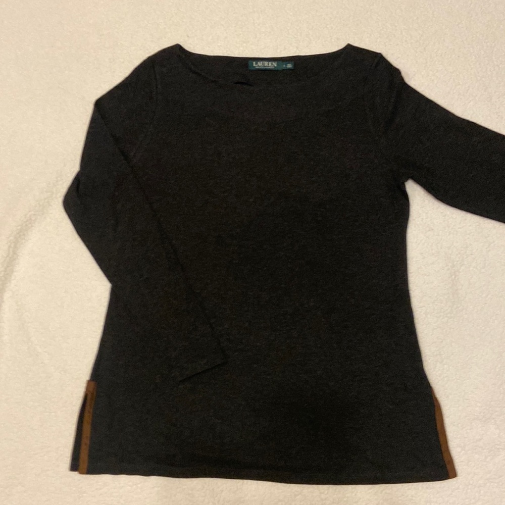 Ralph Lauren sweater.  Size L. Grey.